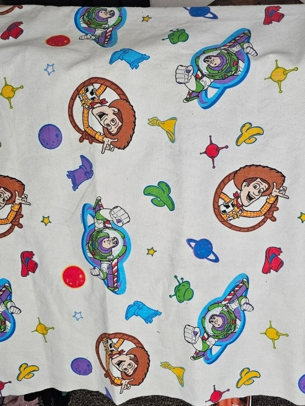 Vintage 1990s Disney Pixar Toy Story Blanket Buzz Woody Twin Size